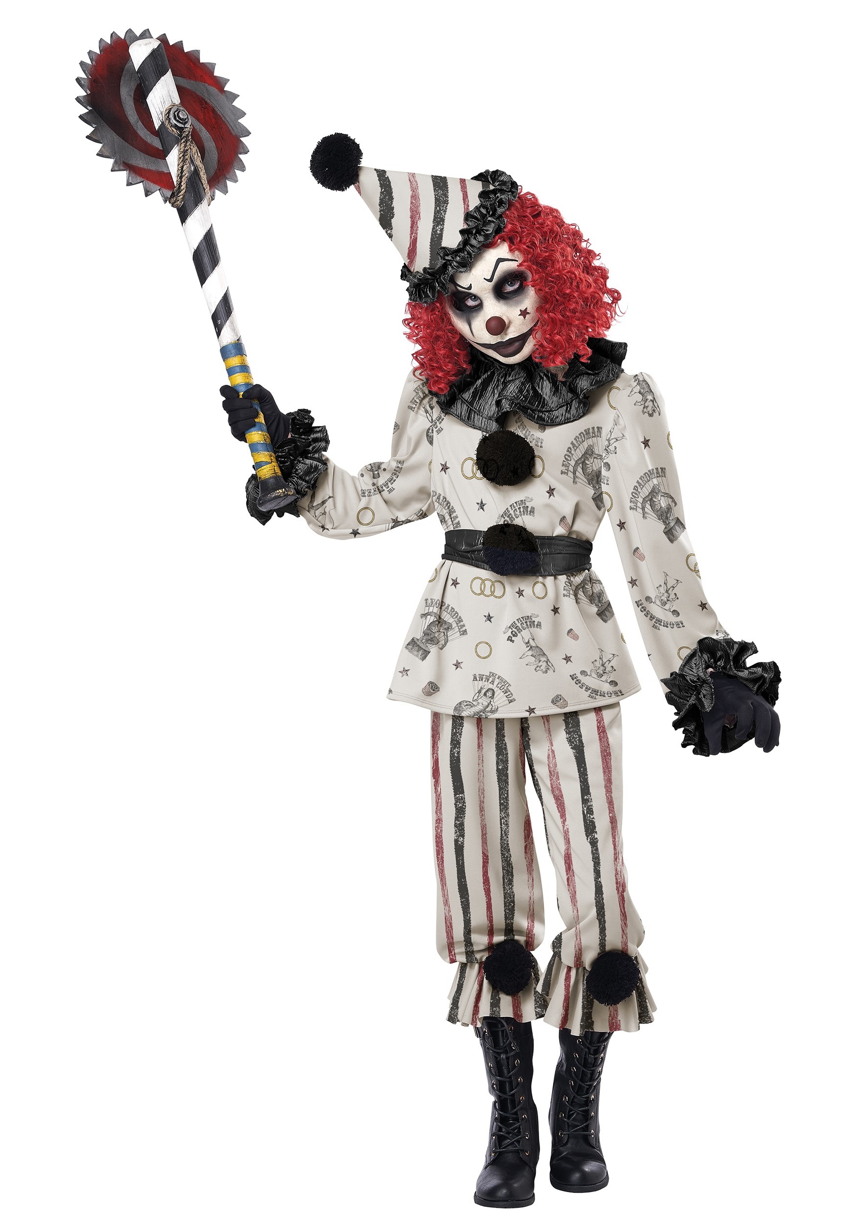 Jokes on You Clown Evil Jester Adult Halloween Costume 