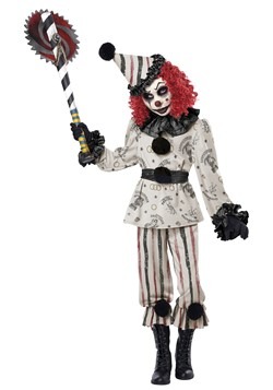 Killer Clown Costume Girls Kids Scary Halloween Fancy Dress 