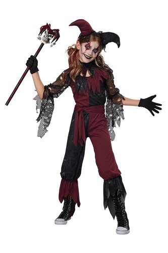 Girl's Psycho Jester Costume