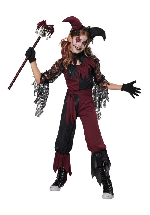 Girl's Psycho Jester Costume