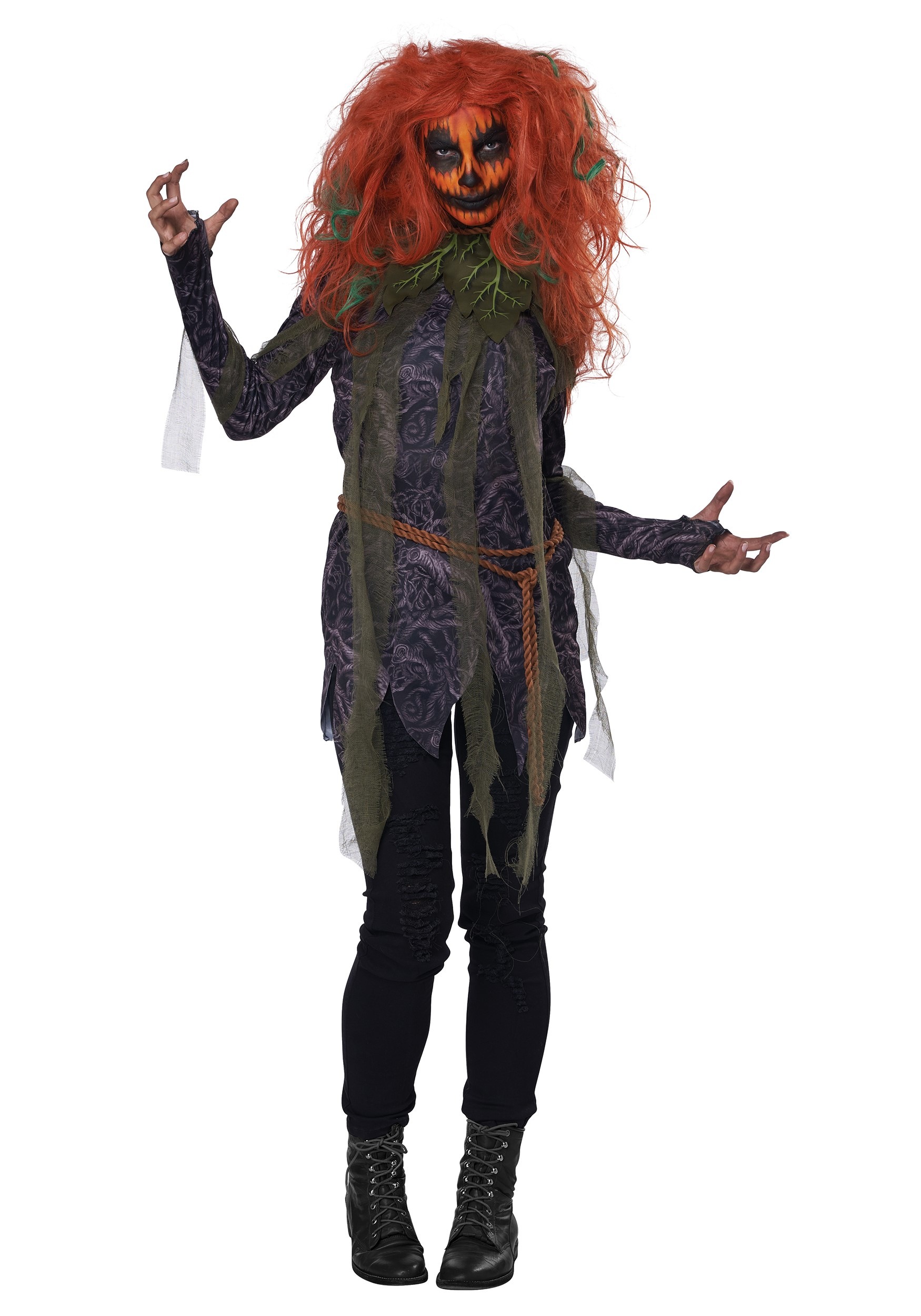 Disfraz de monstruo de calabaza de las mujeres Multicolor