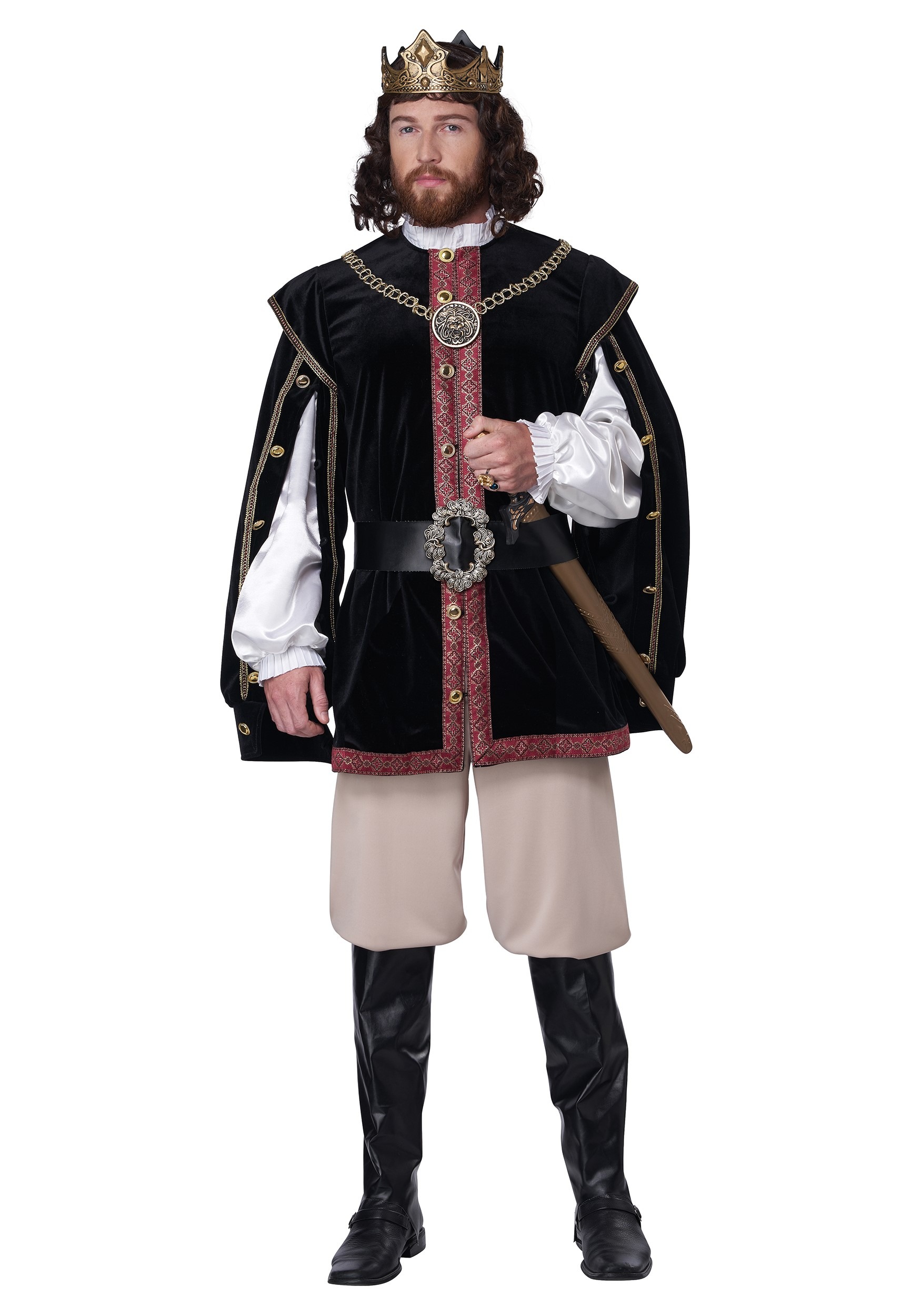 Disfraz de rey isabelino para hombres Multicolor