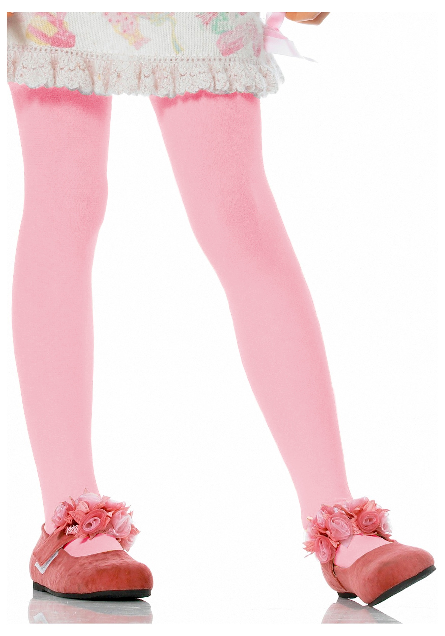 Girls pink mermaid tights