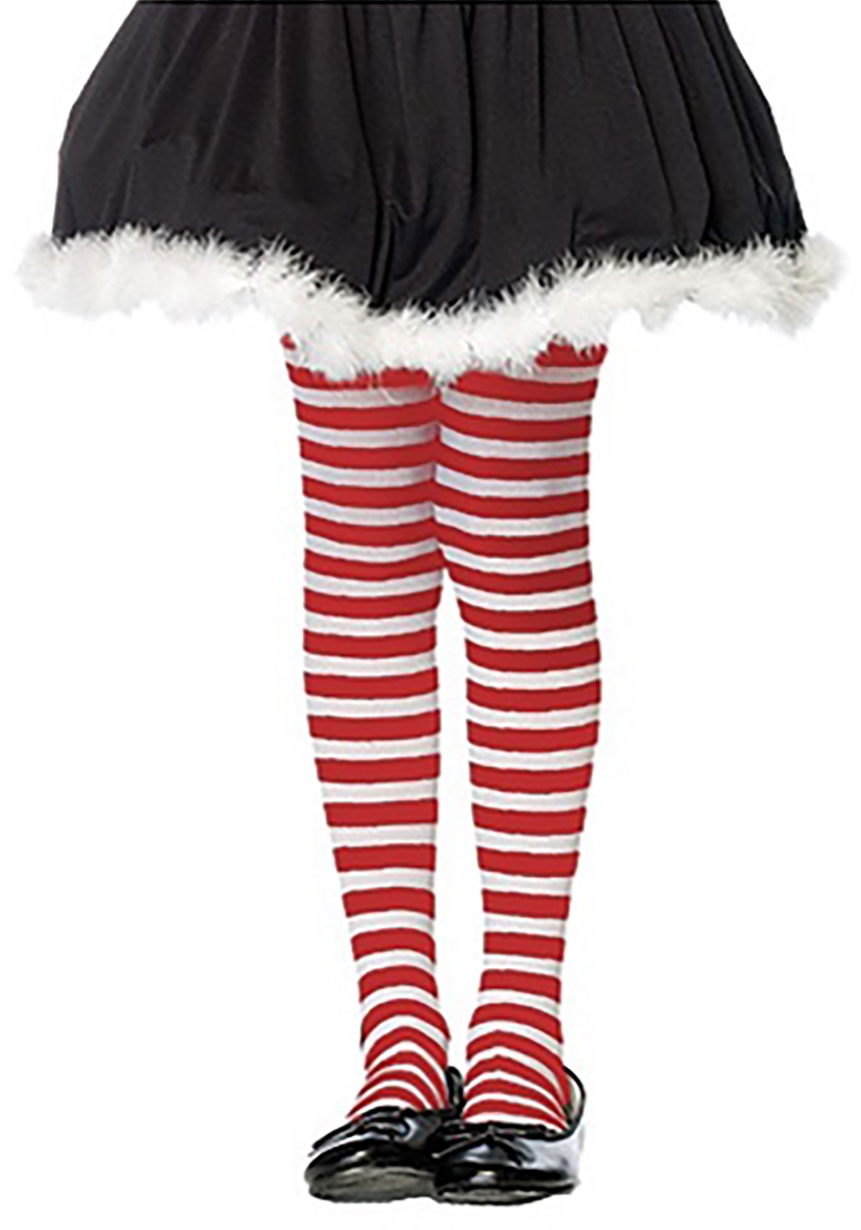 Child Ml Standard Amscan 844783 White Striped Tights Red 