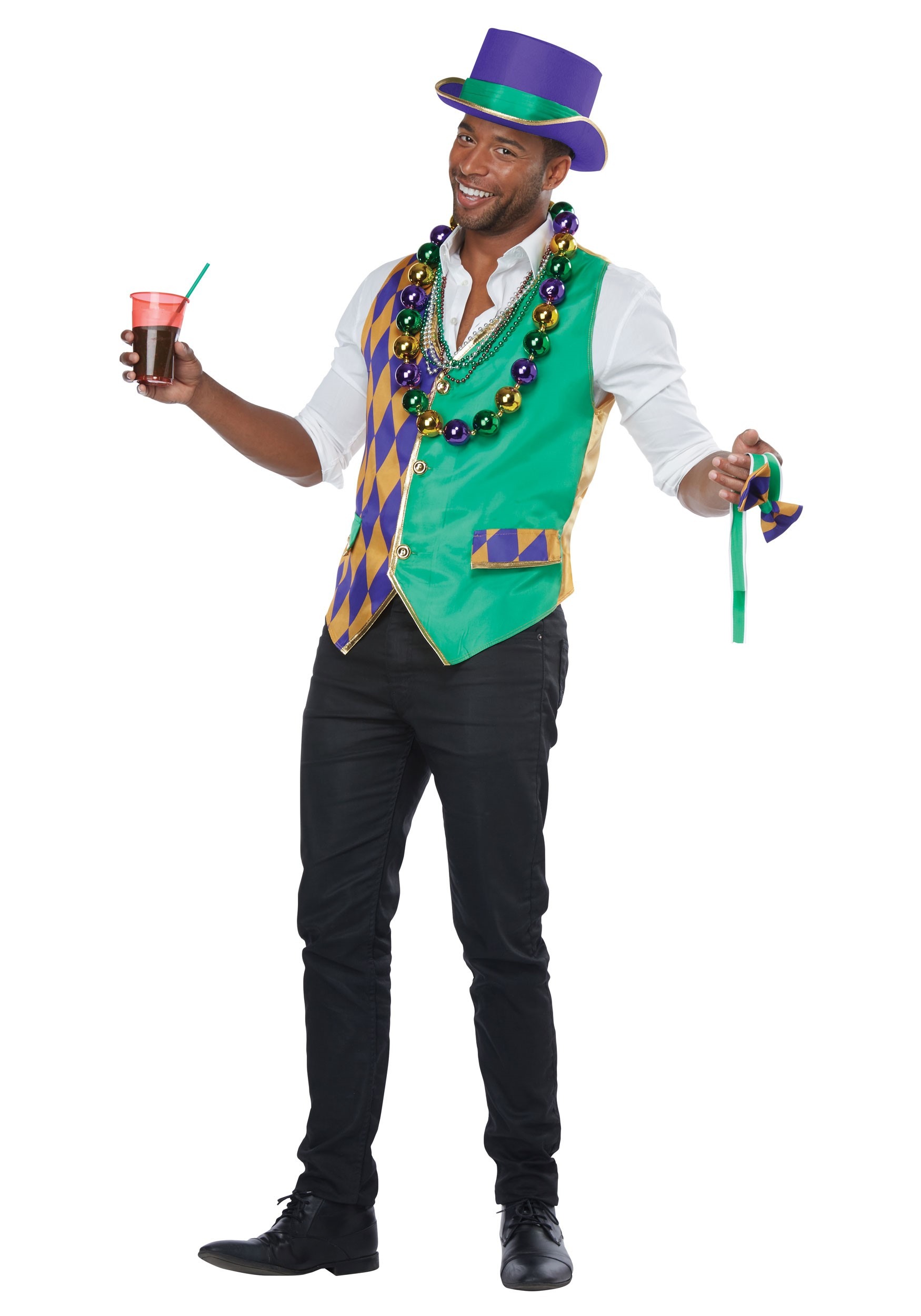 Mardi Gras Kit de chalecos para adultos Multicolor