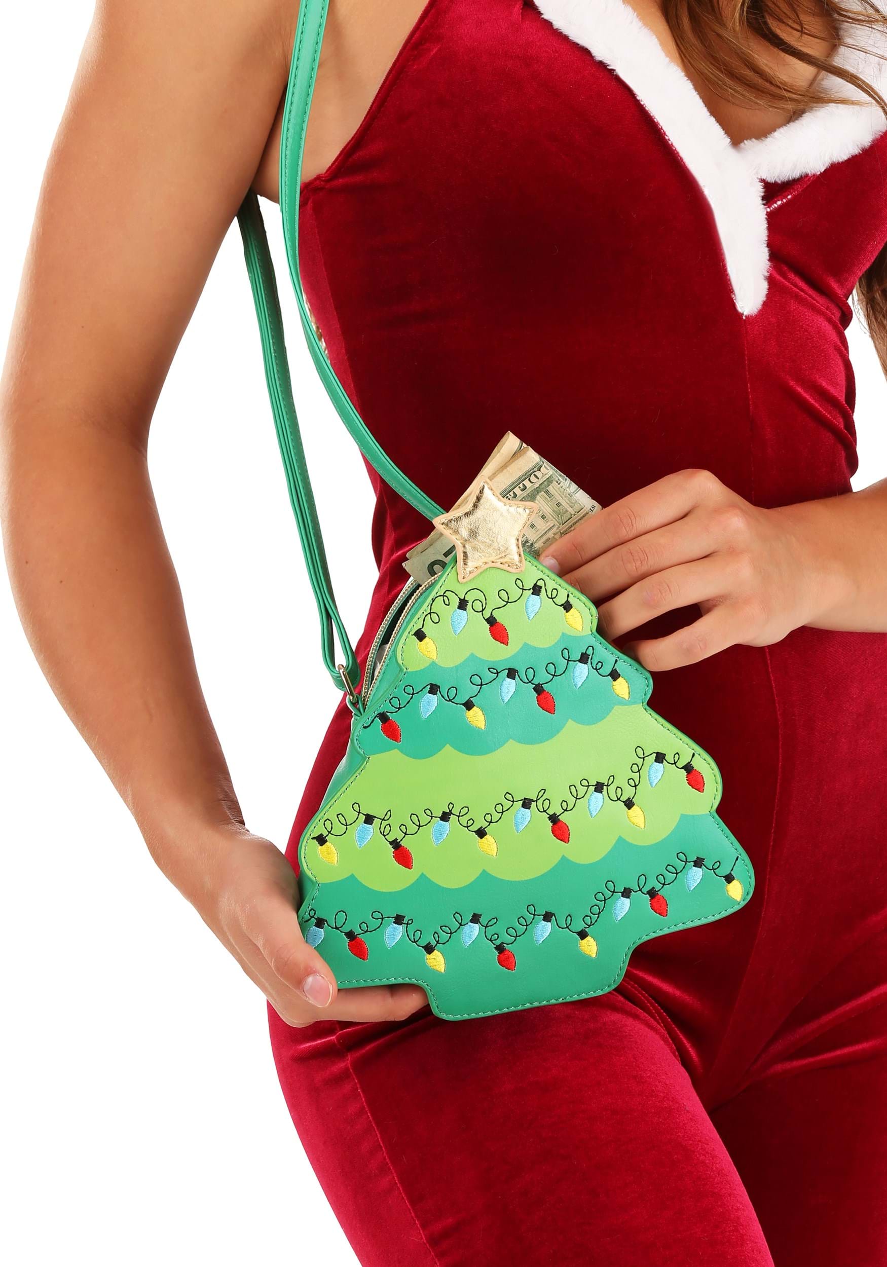 QWERDF Christmas Elements Christmas,Women Genuine Nanoprint Handle Shoulder Purse Crossbody Bag