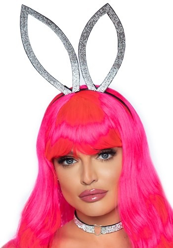 Faux Rhinestone Bunny Ear Headband