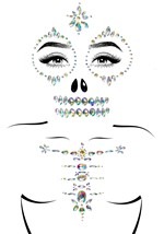 Skeleton Adhesive Face & Chest Jewel Kit
