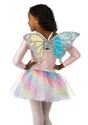 Kids Silver Glitter Iridiscent Butterfly Wings Accessory Alt