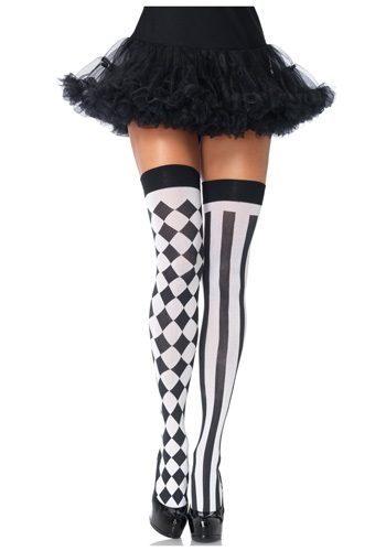 Harlequin Thigh High Stockings