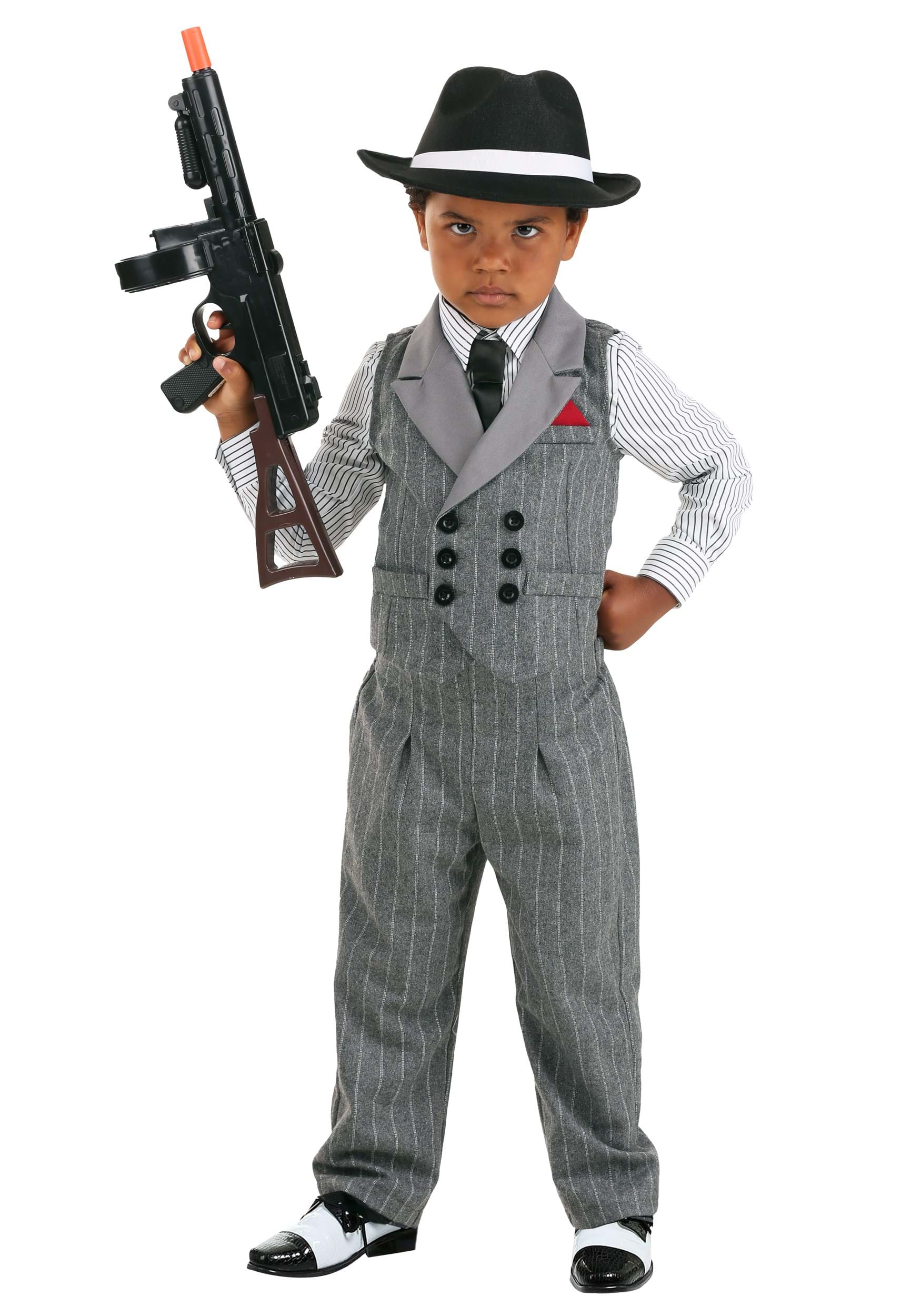 Boy's Toddler Ruthless Gangster Costume | Child Decade Costumes