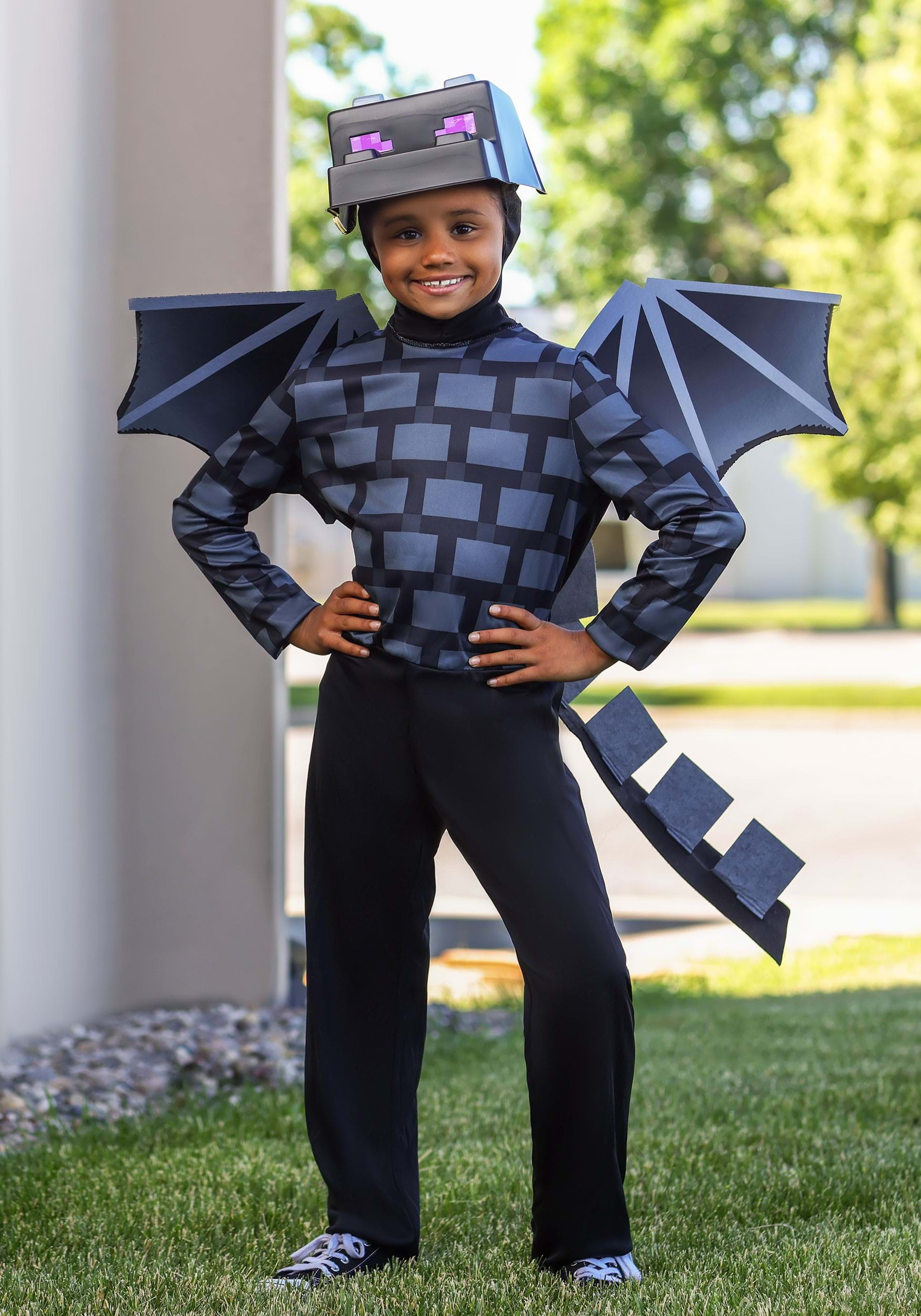 Disguise Minecraft Ender Dragon Classic Boys Costume, Black, Large