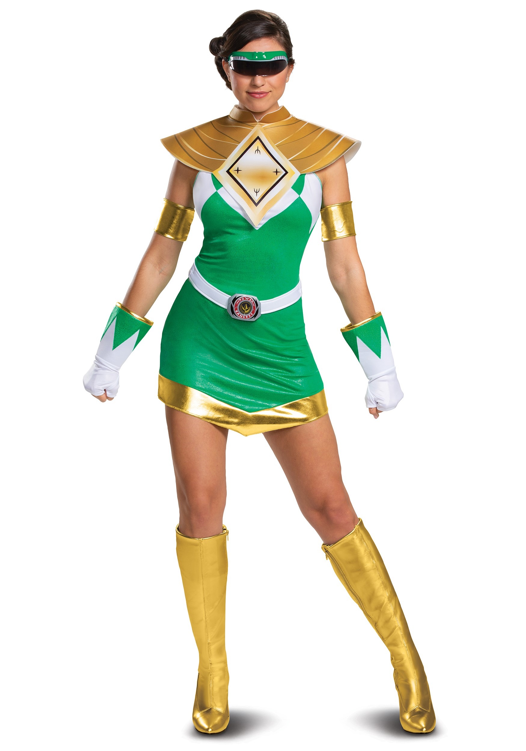 Power Rangers Women's Deluxe Green Ranger Costume.