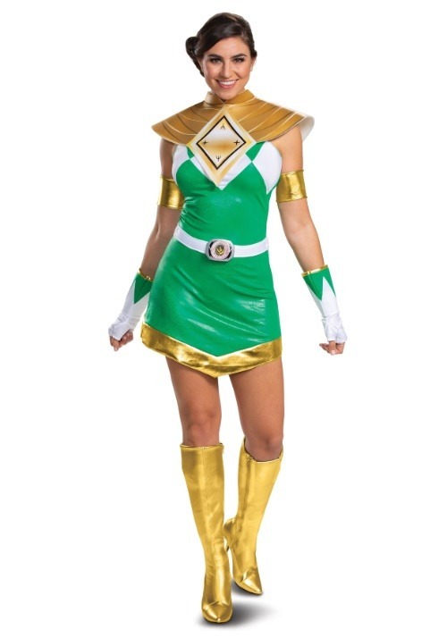 Power Rangers Women's Deluxe Green Ranger Costume