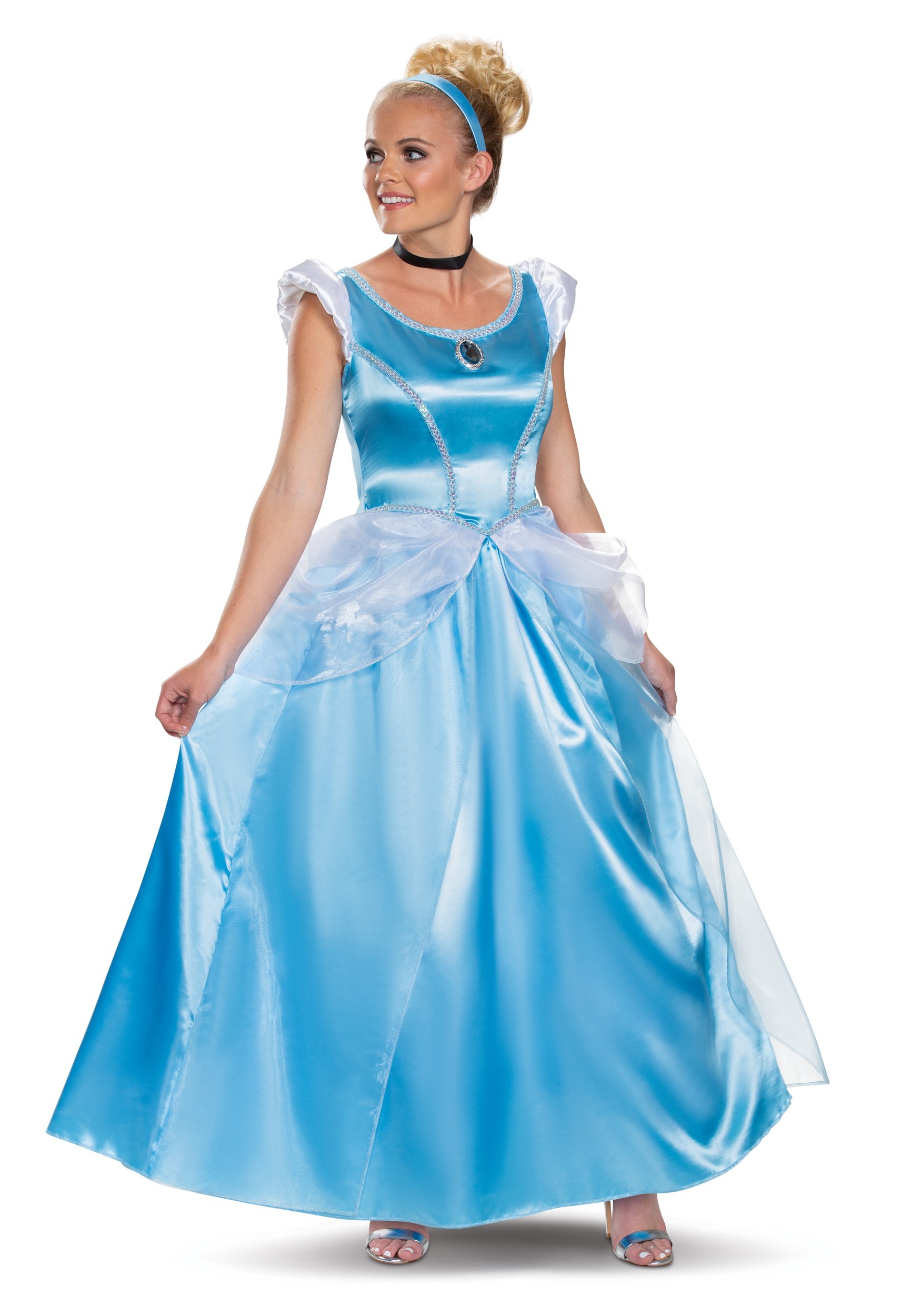 NEW Adult Disney's Cinderella Movie Deluxe Dress Princess Halloween Costume 