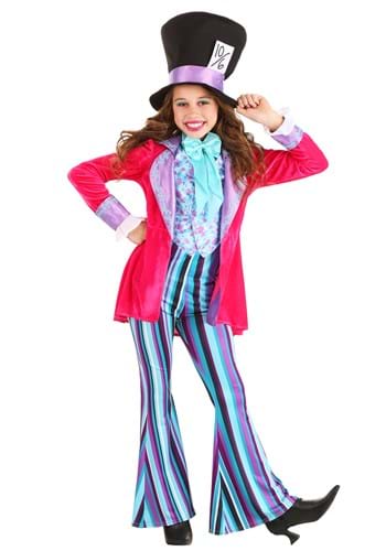 Whimsical Mad Hatter Costume for Girl's