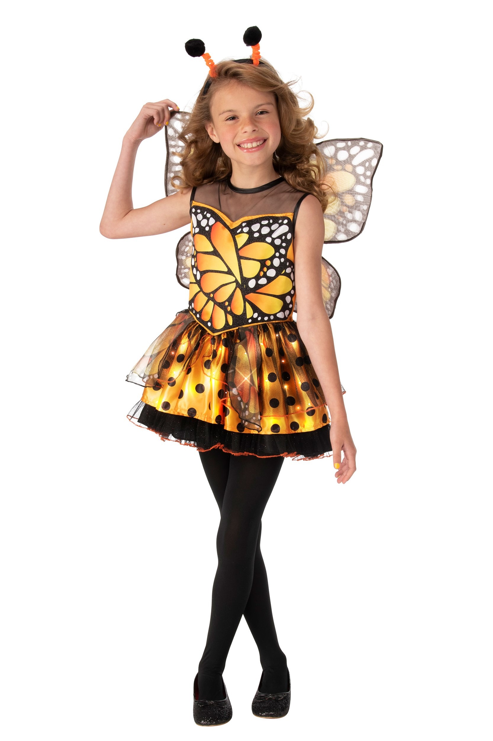 Disfraz de mariposa de monarca de naranja de niñas Multicolor - Yaxa ...