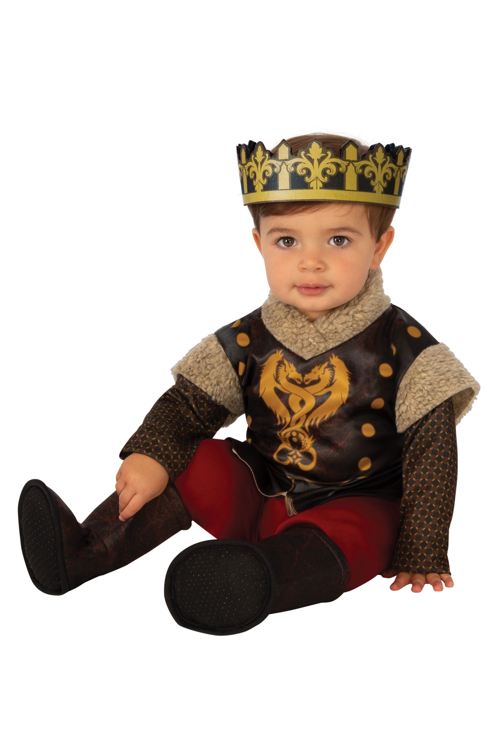 BOYS FANTASY MEDIEVAL KING FANCY DRESS COSTUME PRINCE CHILDS CHARMING KIDS ROBE 