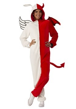 Adult Red Skinz Costume Lycra Bodysuit Devil Santa Fancy Dress Outfit 