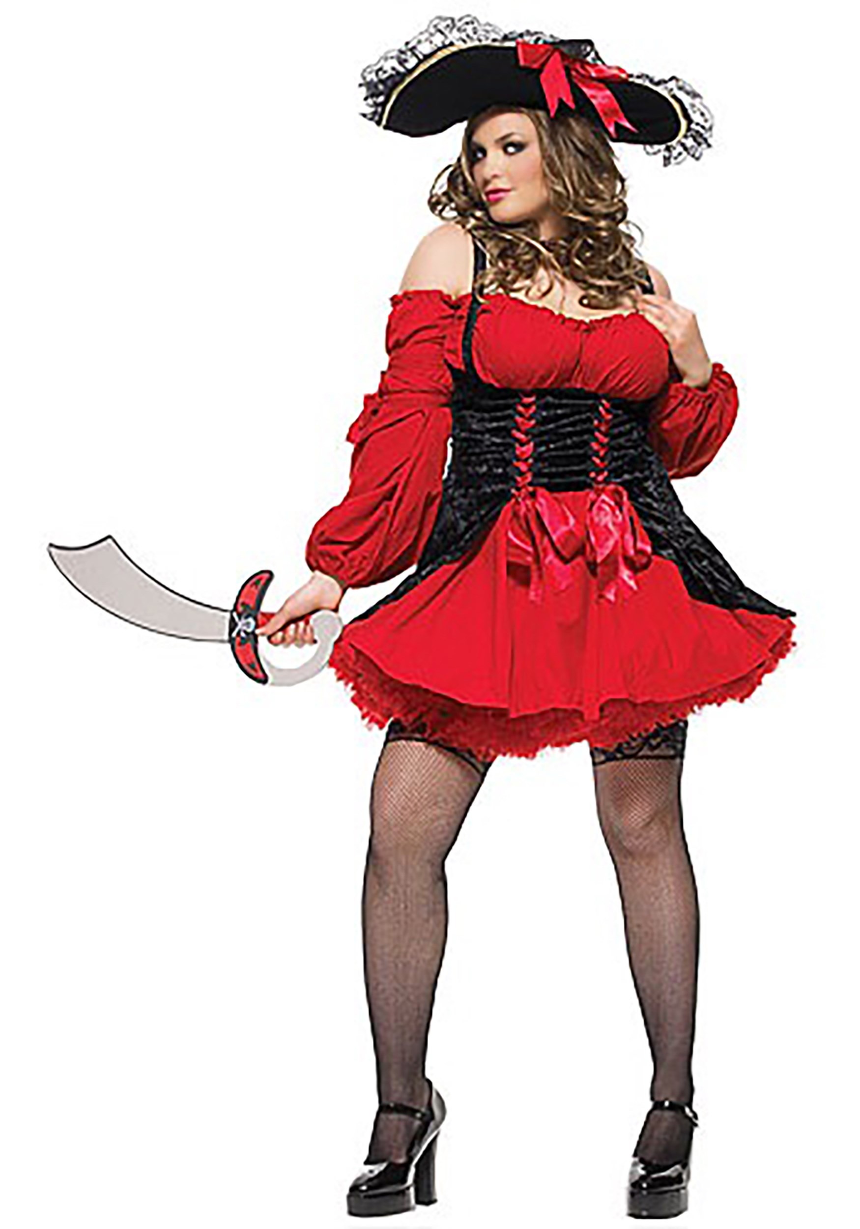 Plus Size Womens Sexy Vixen Pirate Costume 3717