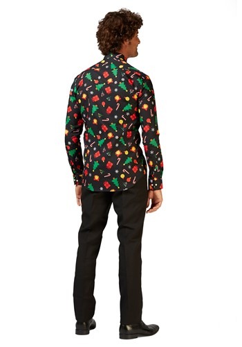 Christmas Icons Button Up Adult Shirt | Opposuit Apparel