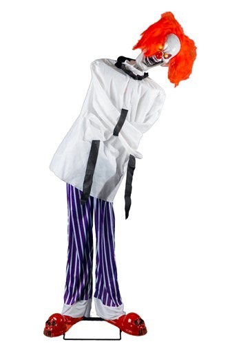 6.5' Animatronic Straight Jacket Clown Decoration