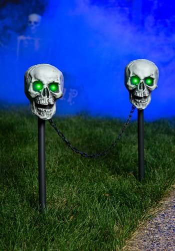25" Skull Pathway Lights (Set Of 2) Decoration