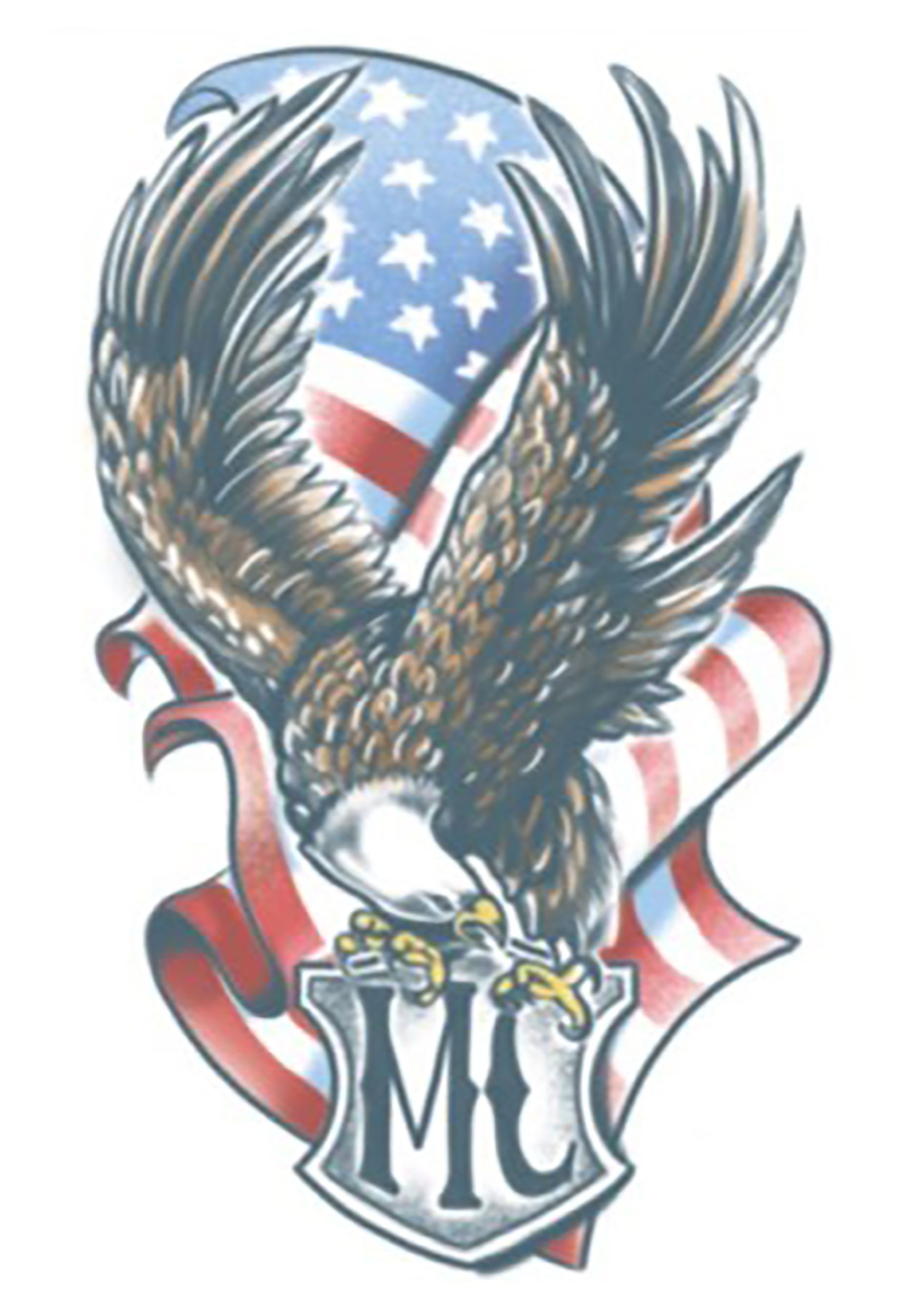 Tatuaje de águila temporal FX Multicolor