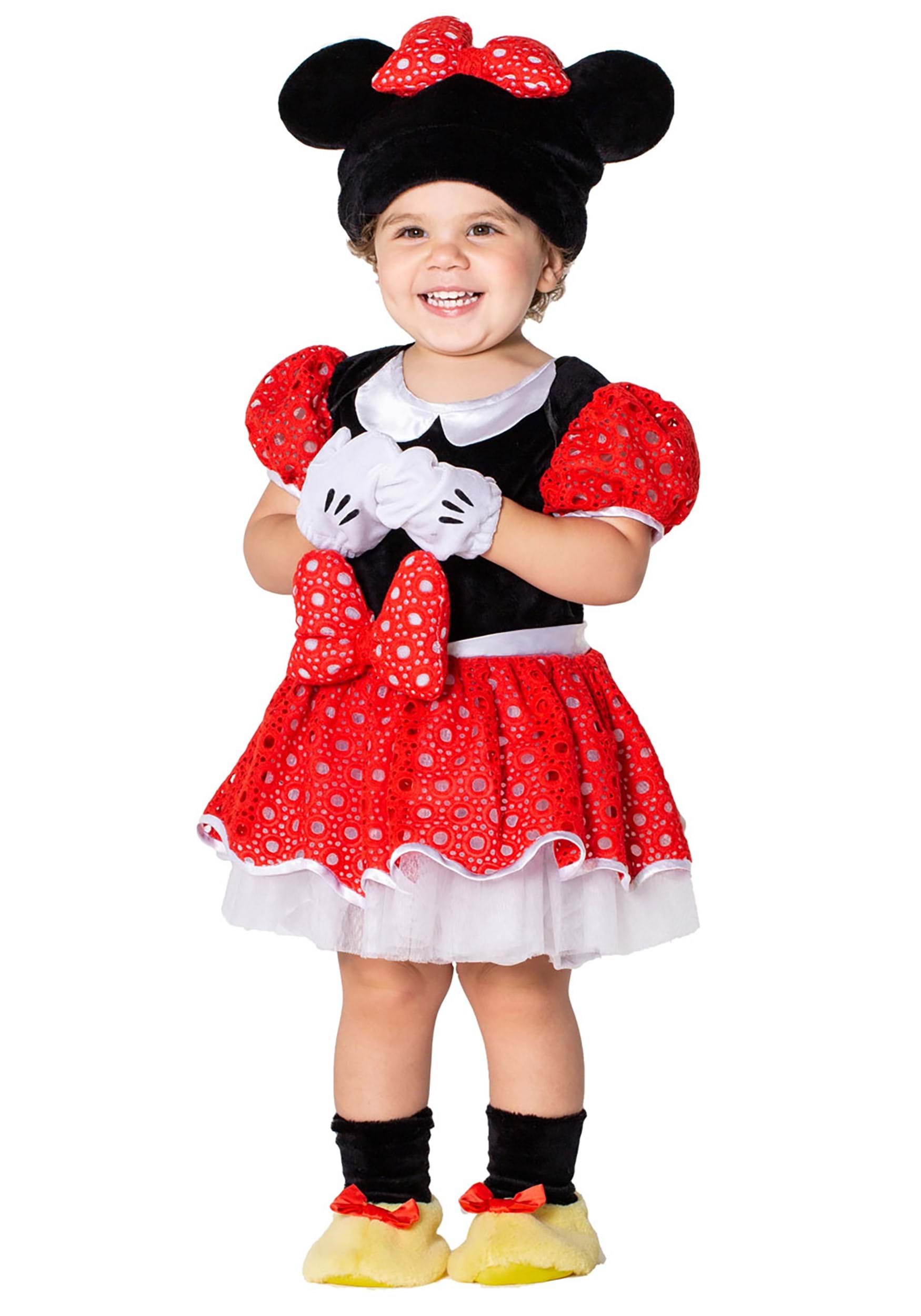 Men/Women Minnie Mickey Mouse Costume Cosplay Halloween White Gloves Pair Small 