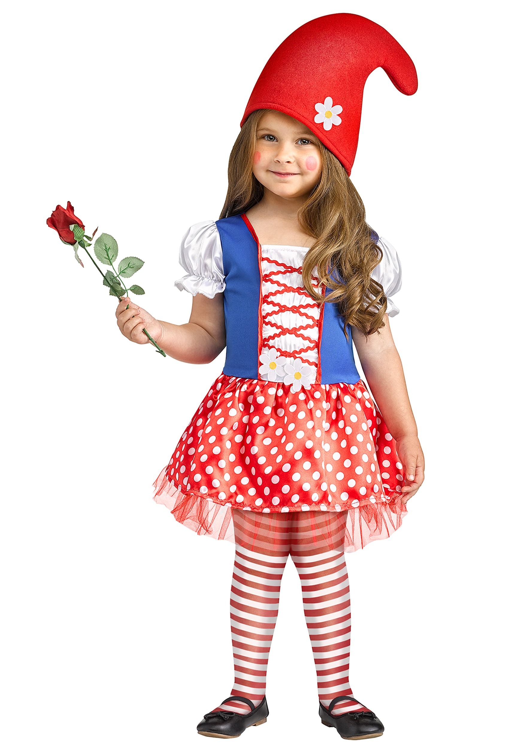 Lil Miss Gnome Toddler Costume, Toddler Girl Garden Gnome Costume