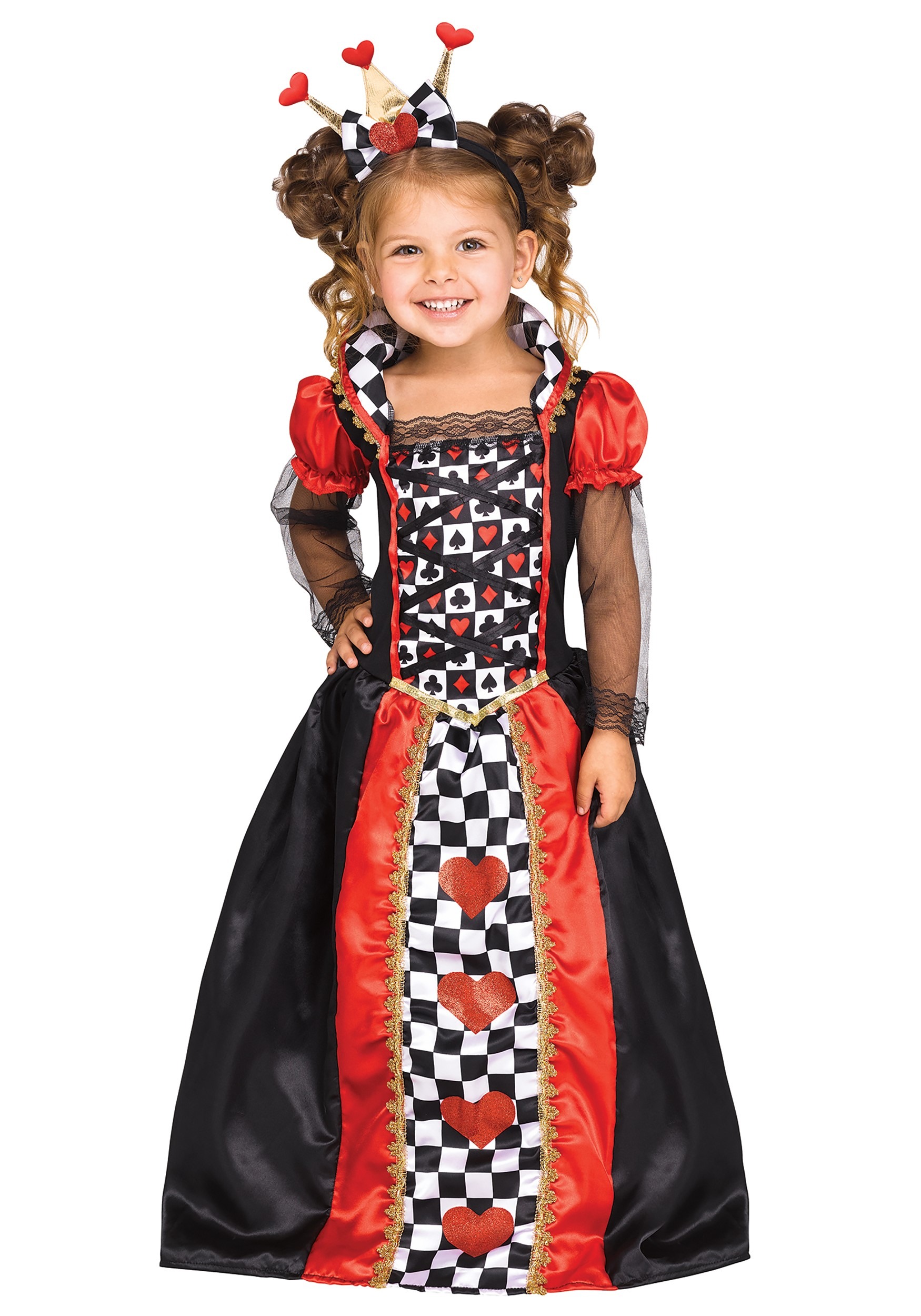 Alice In Wonderland Queen Of Hearts Costume For Kids
