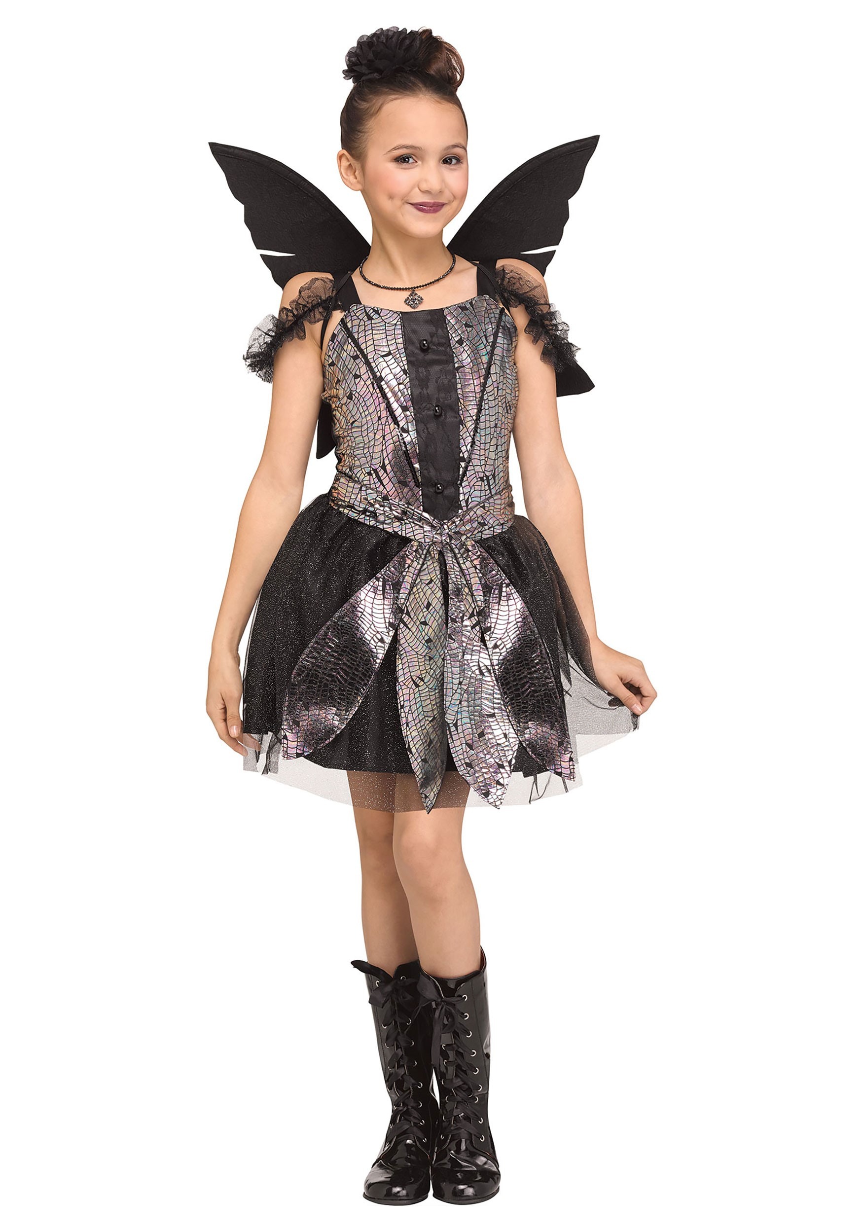 Girls Red Riding Hood Fairy Witch Halloween Costume Dress Hat Boot Tops 4-6 8-10