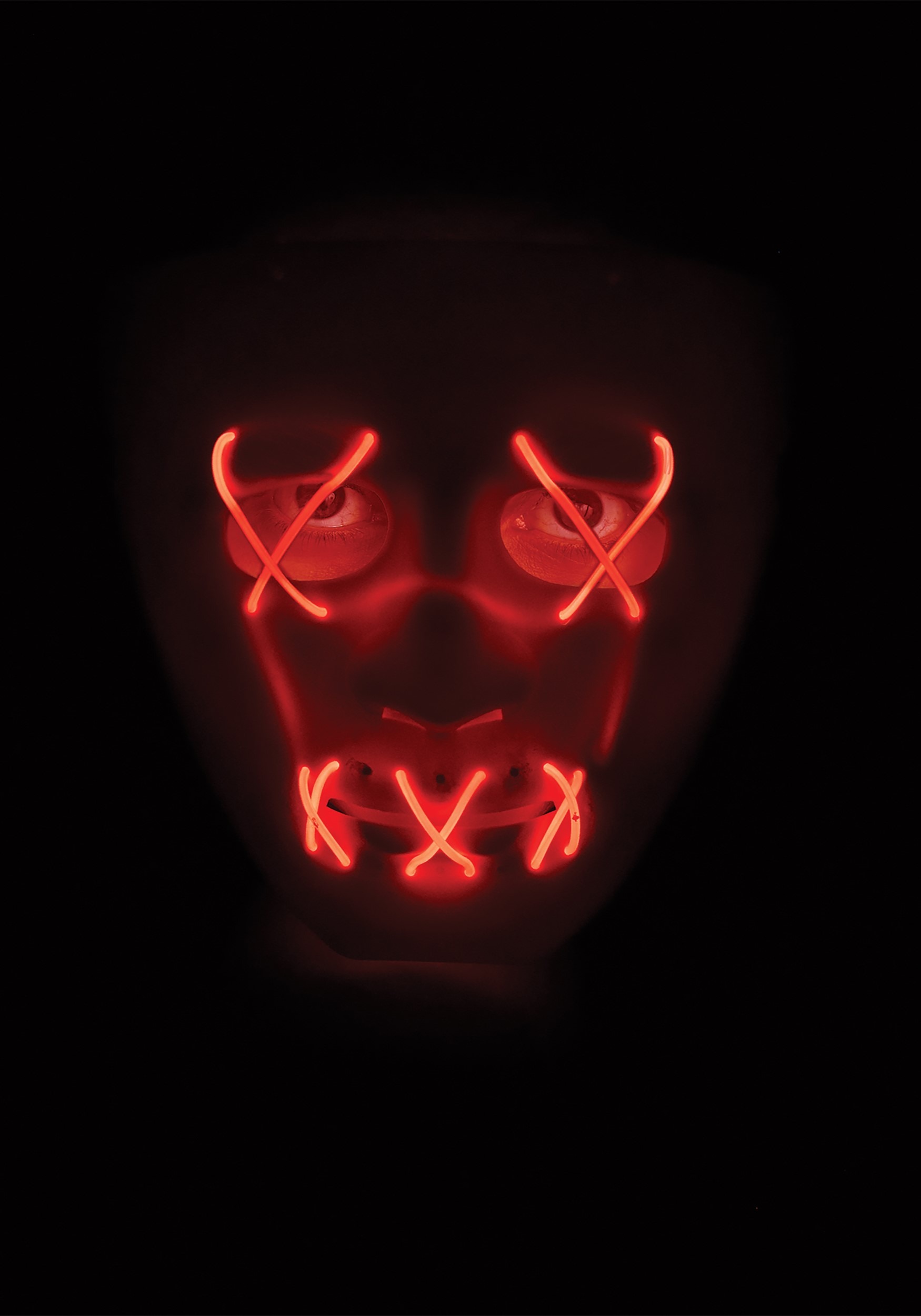 Adult Red Light Up Stitch Mask