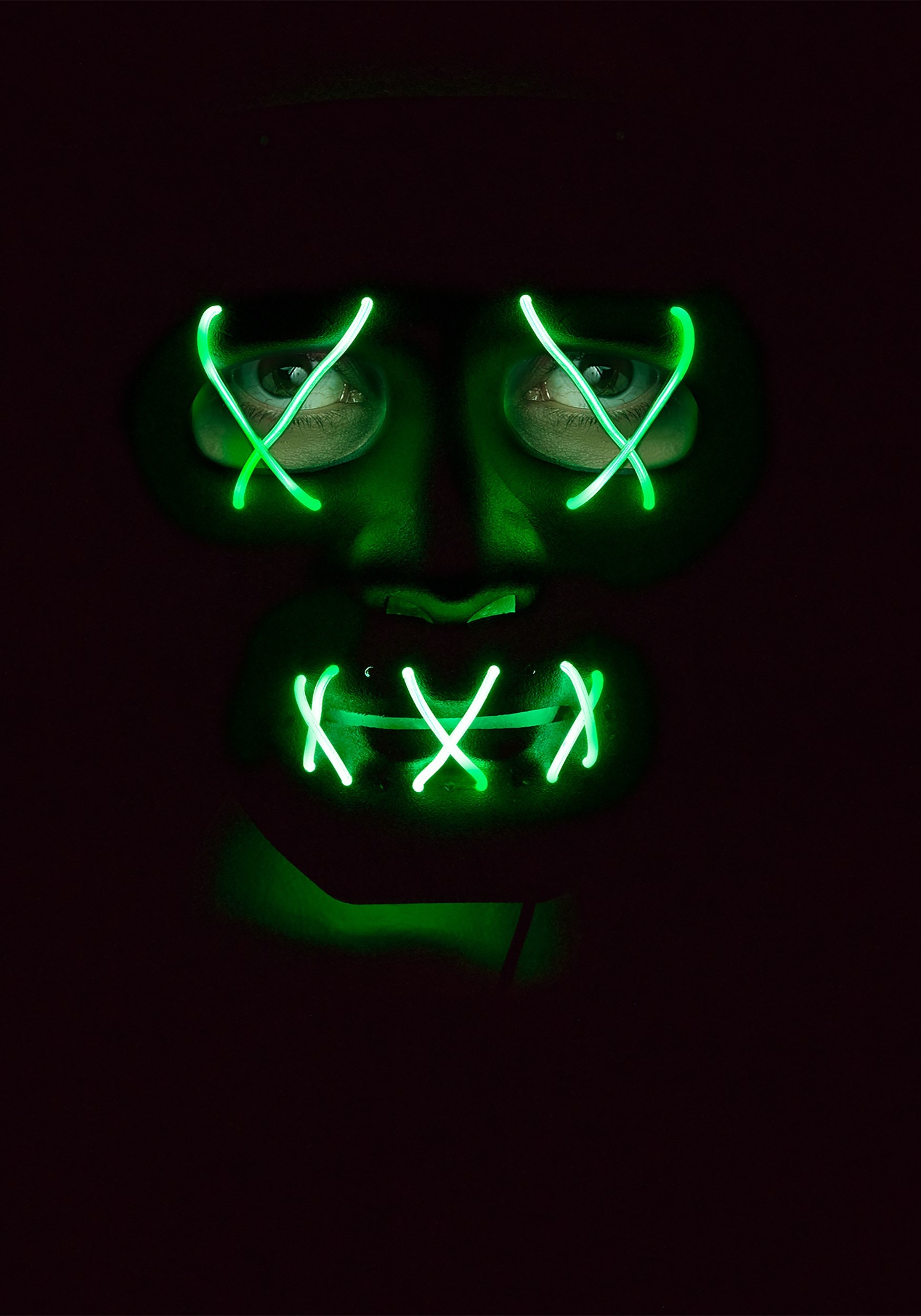 Adult Green Light Up Stitch Mask