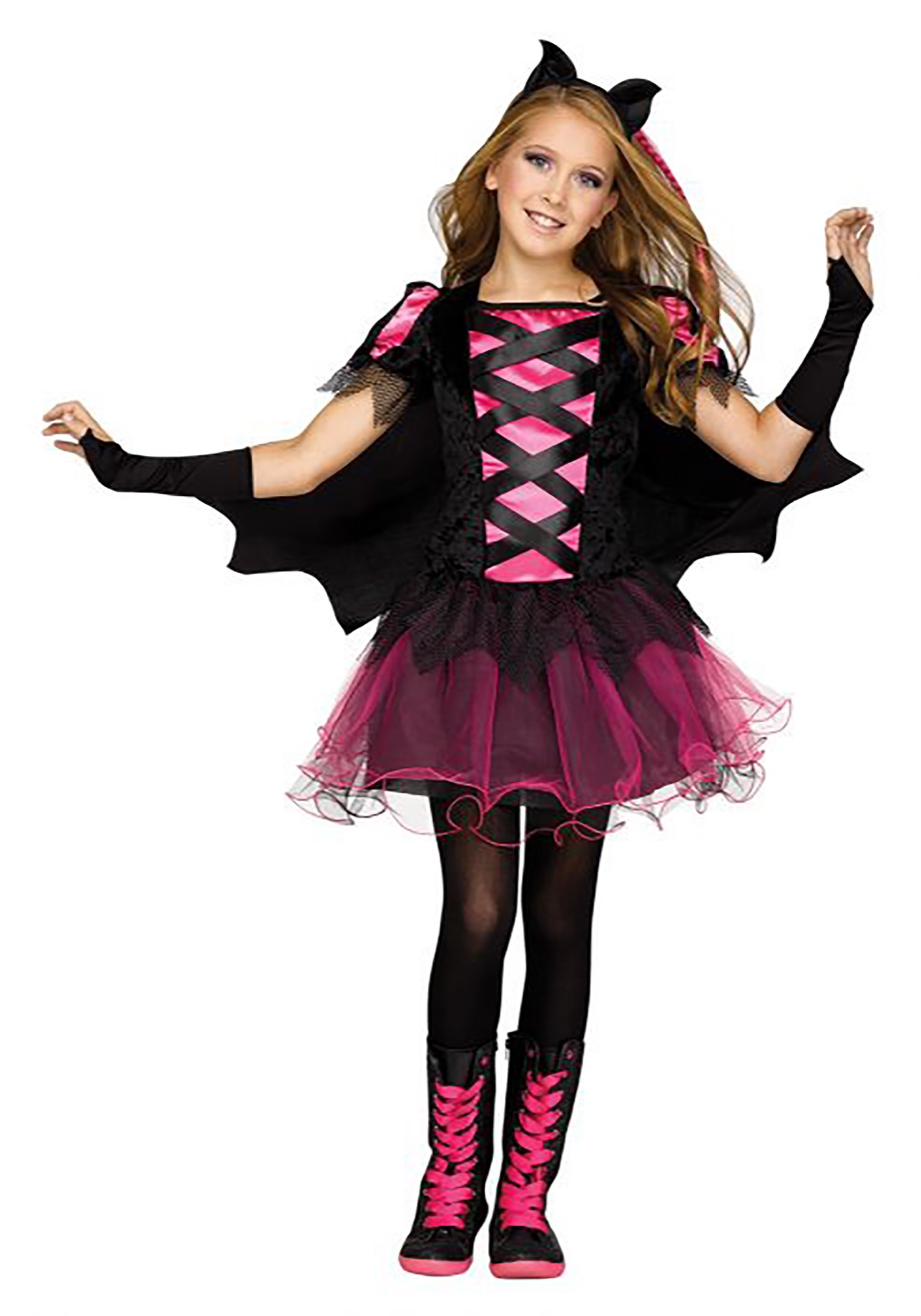 Photos - Fancy Dress Fun World Kid's Bat Queen Costume | Animal Halloween Costumes Black/Pi