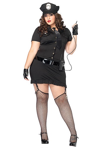 Plus size store police officer costume