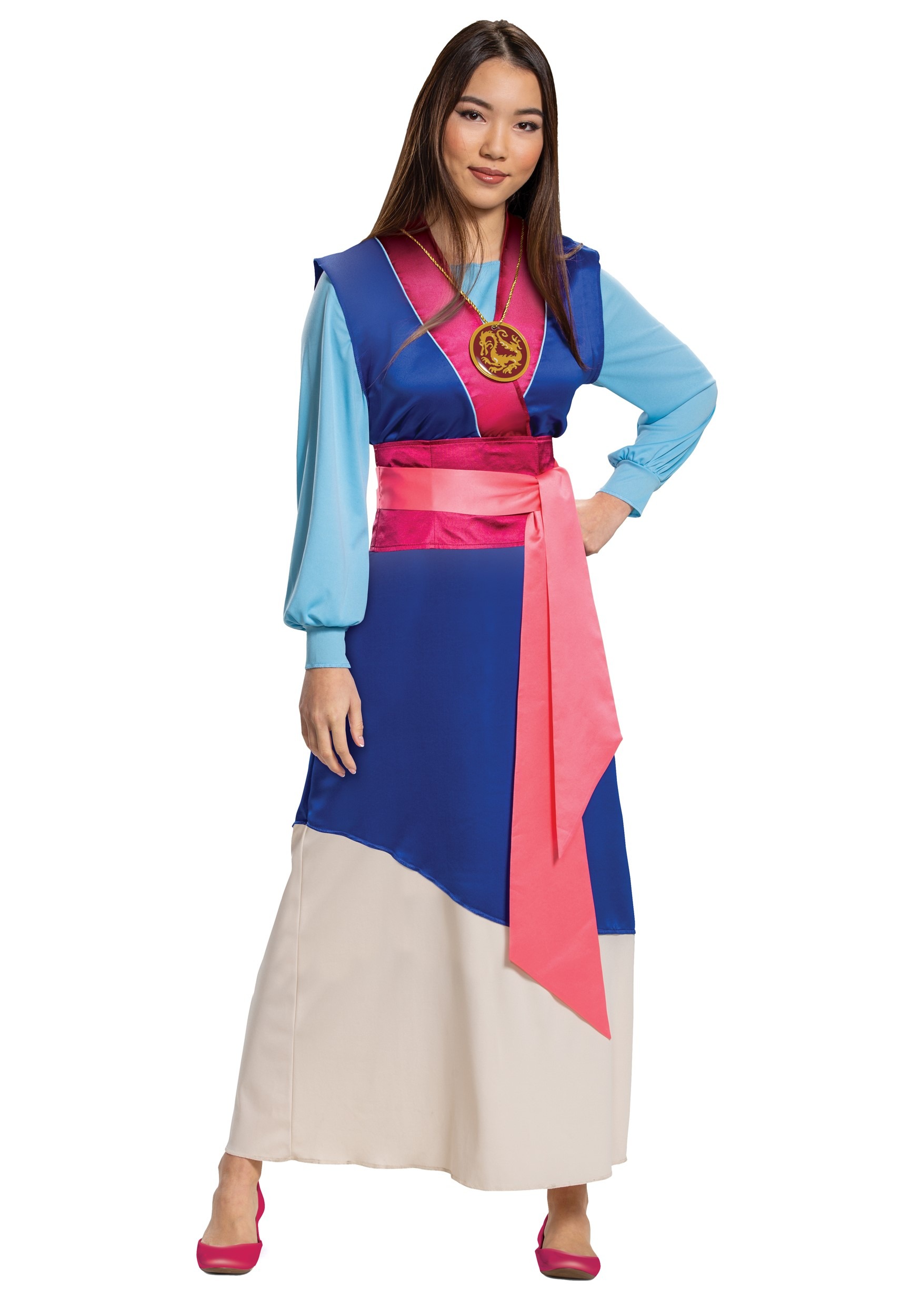 Photos - Fancy Dress Winsun Dress Disguise Limited Mulan Blue Dress Costume for Women Blue/Brown/Pin 