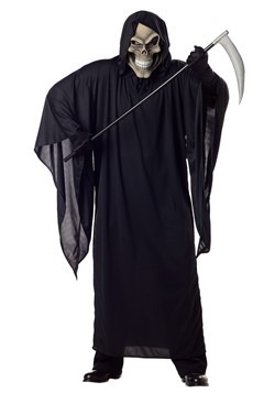 Adult Mens Grim Reaper Halloween Fancy Dress Costume Horror Death Robe M L XL 