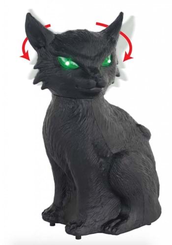 13-Inch Animated Creepy Cat Decoration | Black Cat Decorations