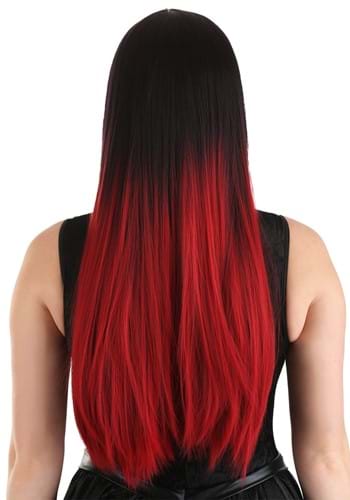 Black and Red Ombre Adult Wig