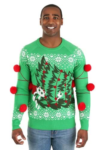 Kitty Trouble Adult Ugly Christmas Sweater