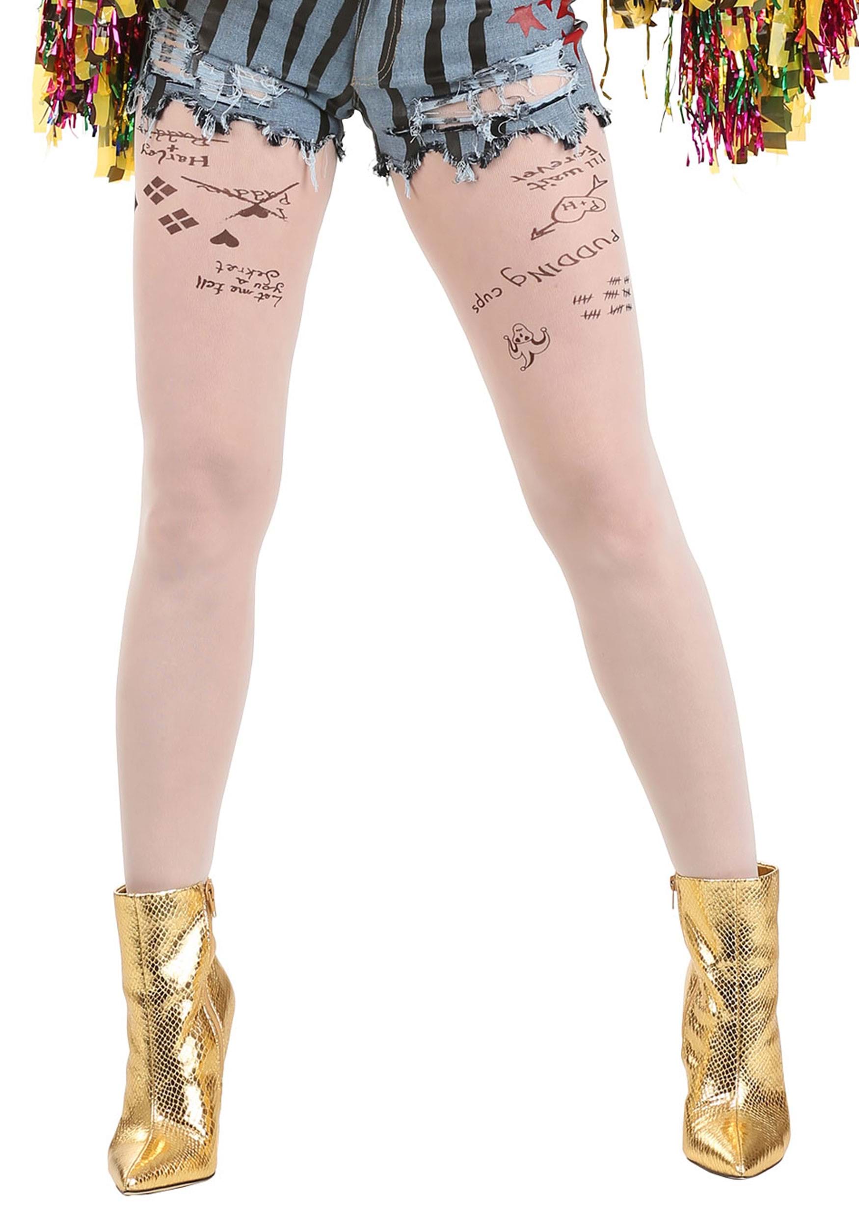 Harley quinn tattoo tights