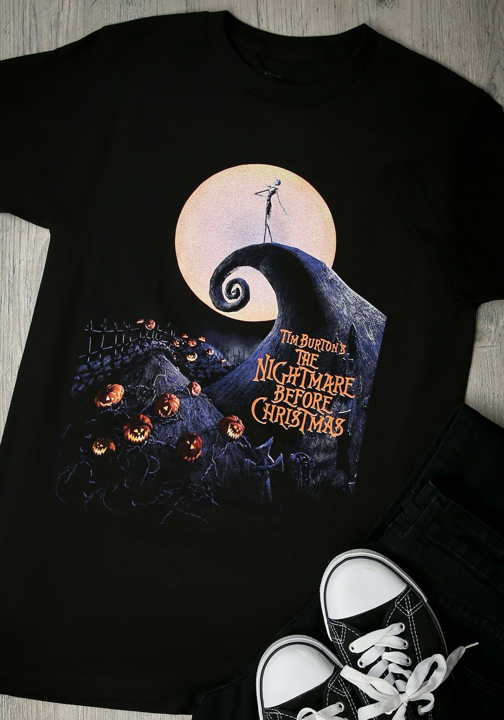 Camiseta de póster de la película de pesadilla para adultos antes de Navidad Multicolor