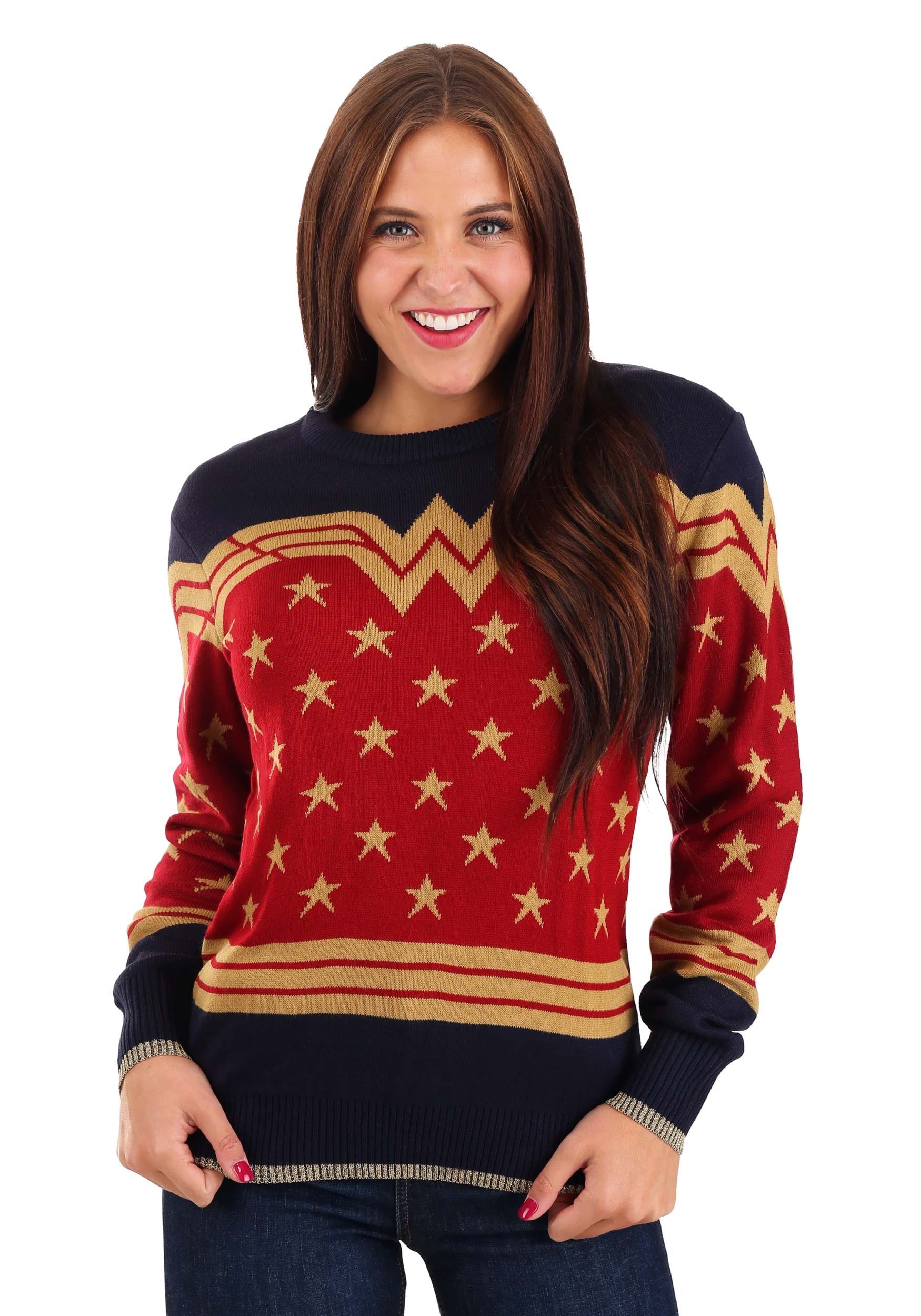 wonder woman ugly christmas sweater
