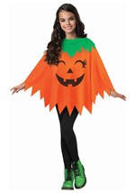 Children's Jack-O-Lantern Poncho