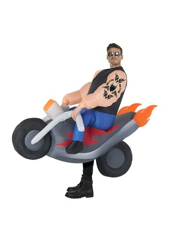 Adult inflatable Hells Biker Costume