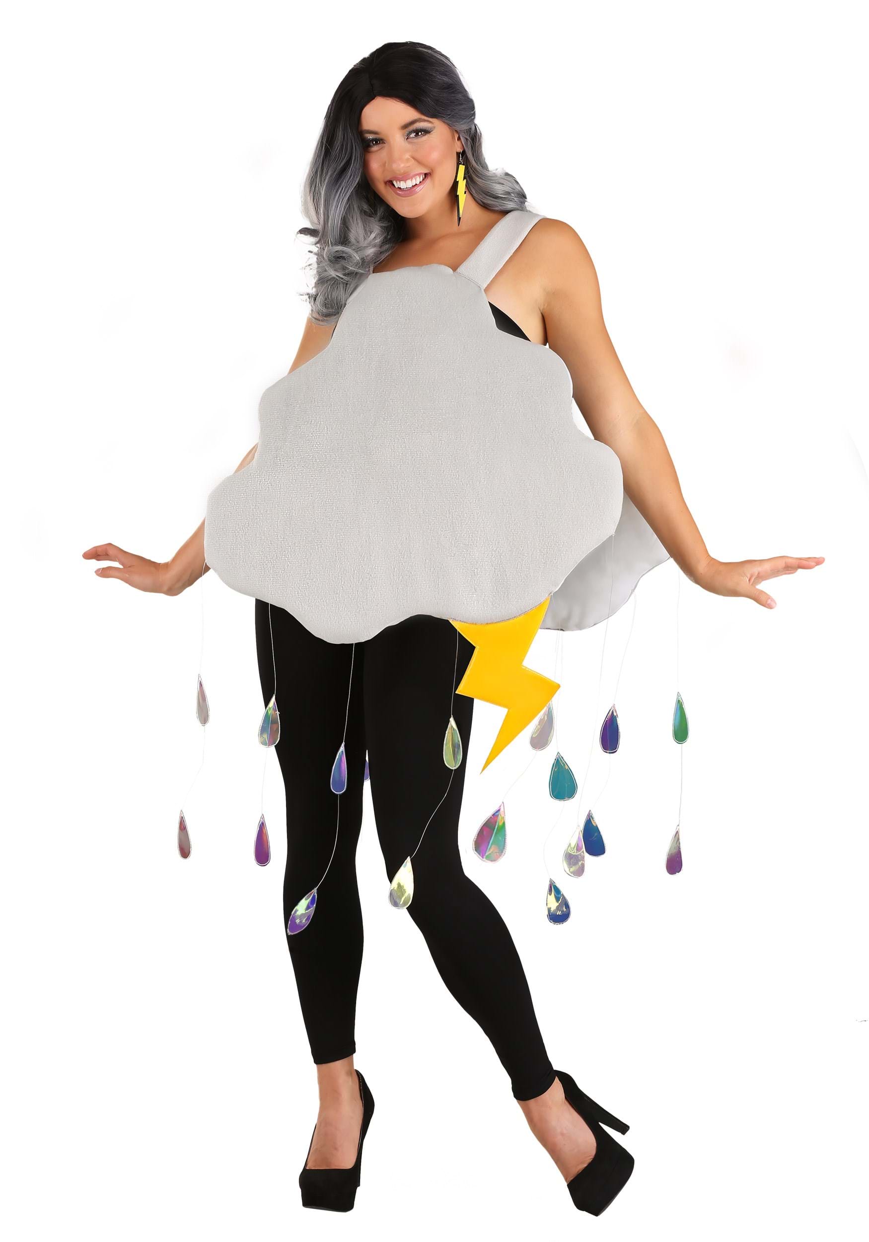 Disfraz de nube de lluvia para mujeres Multicolor
