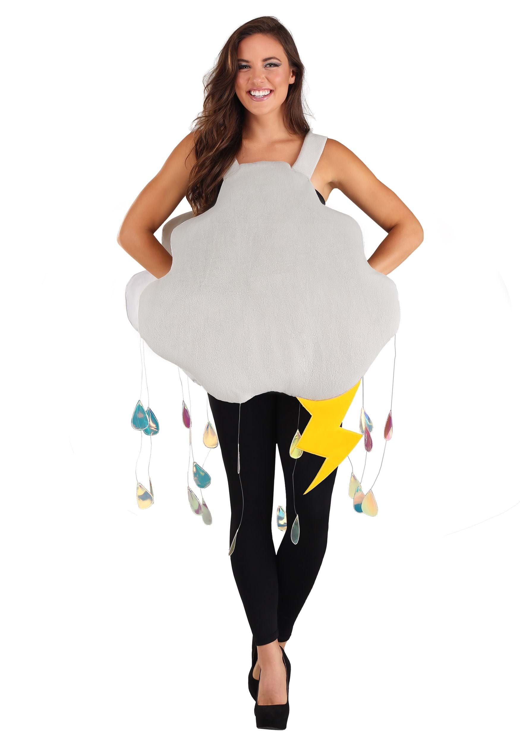 Photos - Fancy Dress Rain FUN Costumes  Cloud Women's Costume Gray/Yellow 