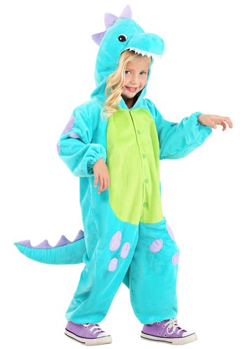 Toddler Teal Cuddlesaur Costume Alt 1