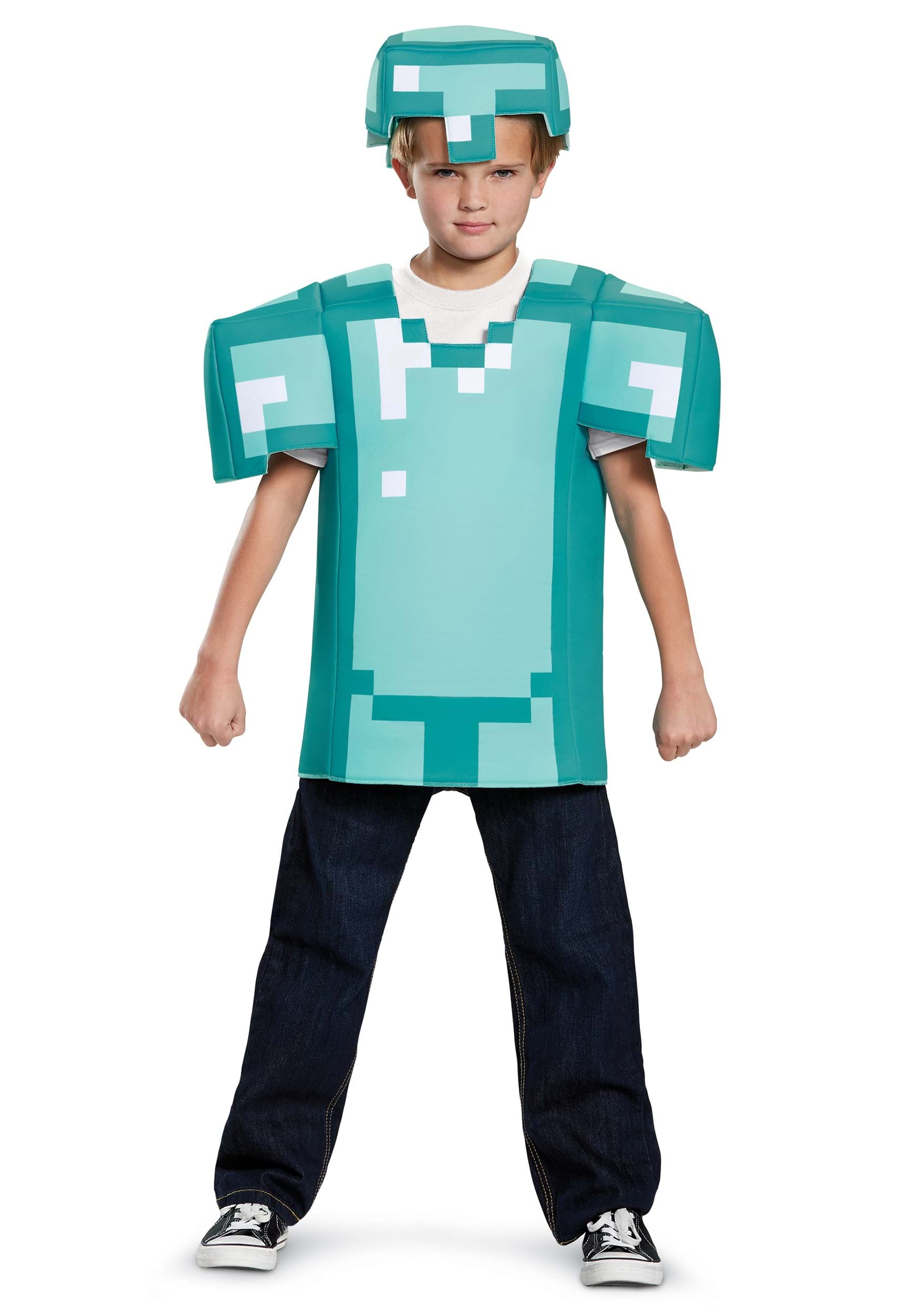 Disfraz de armadura clásica de Minecraft para niños Multicolor